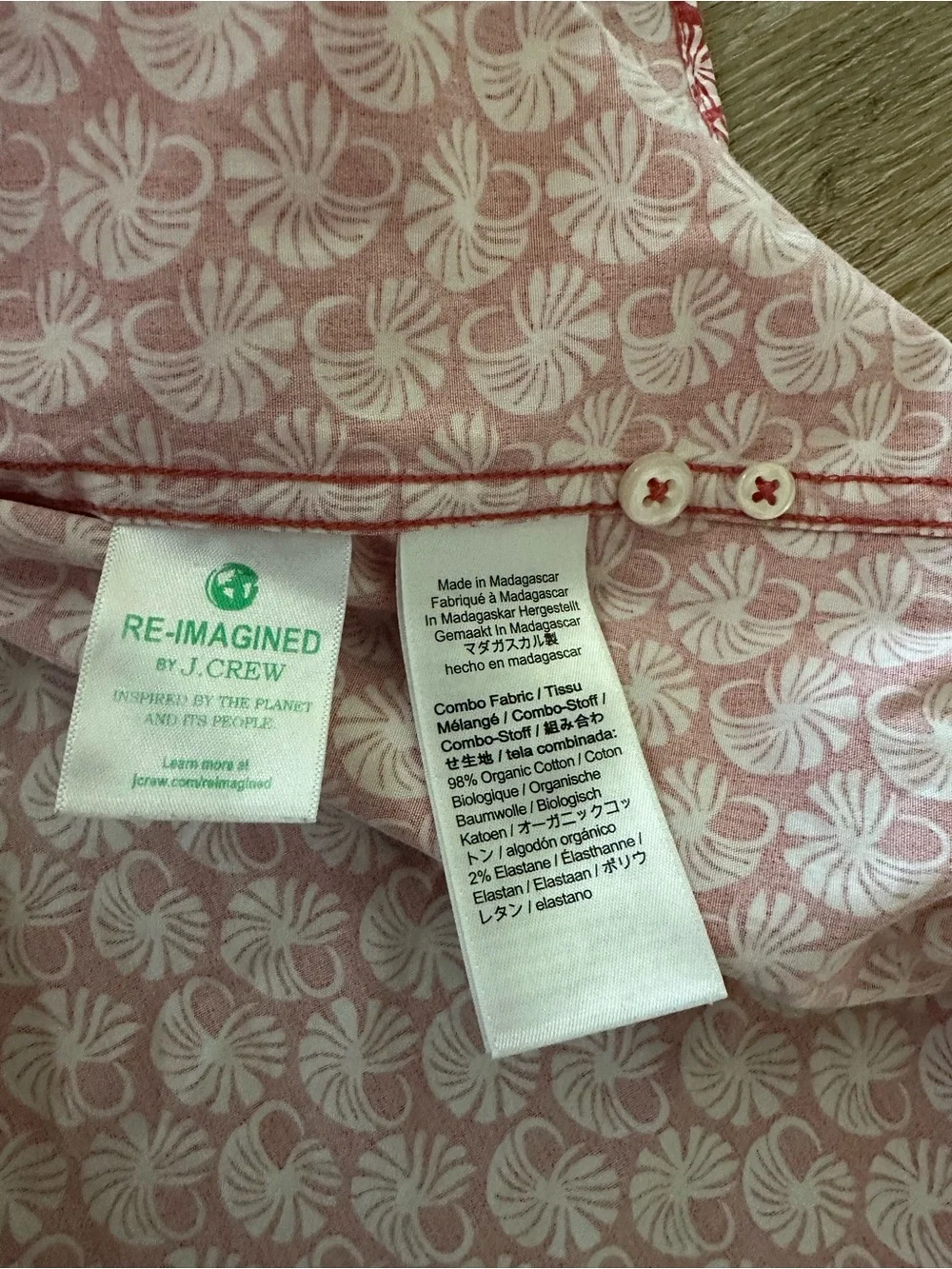 J.Crew Secret Wash Organic Cotton Resort Shirt Vacation